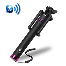 Perche de Selfie Sans Fil Bluetooth Baton de Selfie Extensible de Poche Universel S14 Violet