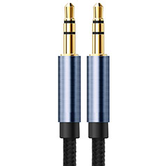 Cable Auxiliaire Audio Stereo Jack 3.5mm Male vers Male A04 Noir
