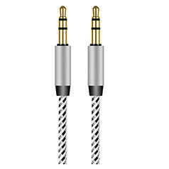 Cable Auxiliaire Audio Stereo Jack 3.5mm Male vers Male A06 Argent