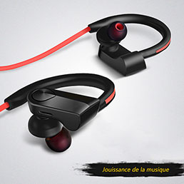 Ecouteur Casque Sport Bluetooth Stereo Intra-auriculaire Sans fil Oreillette H53 Noir