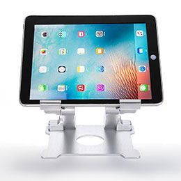 Support de Bureau Support Tablette Flexible Universel Pliable Rotatif 360 H09 pour Apple New iPad 9.7 (2018) Blanc