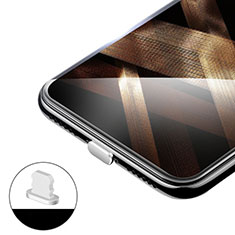 Bouchon Anti-poussiere Lightning USB Jack H02 pour Apple iPhone 14 Plus Argent