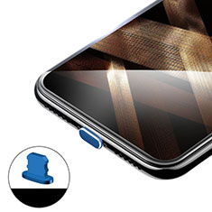 Bouchon Anti-poussiere Lightning USB Jack H02 pour Apple iPhone 14 Plus Bleu