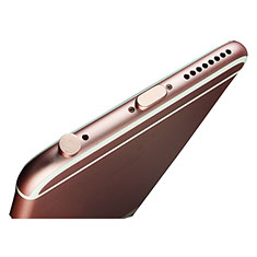 Bouchon Anti-poussiere Lightning USB Jack J02 pour Apple iPad 4 Or Rose