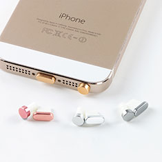 Bouchon Anti-poussiere Lightning USB Jack J05 pour Apple iPhone 5 Or Rose