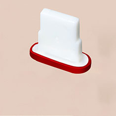 Bouchon Anti-poussiere Lightning USB Jack J07 pour Apple iPhone 13 Mini Rouge