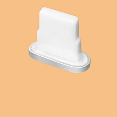 Bouchon Anti-poussiere Lightning USB Jack J07 pour Apple iPhone 14 Plus Argent