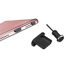 Bouchon Anti-poussiere USB-B Jack Android Universel H01 pour Wiko Slide Noir