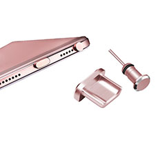 Bouchon Anti-poussiere USB-B Jack Android Universel H01 pour Huawei Ascend D2 Or Rose