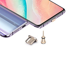 Bouchon Anti-poussiere USB-B Jack Android Universel H02 pour Huawei P30 Lite XL Or