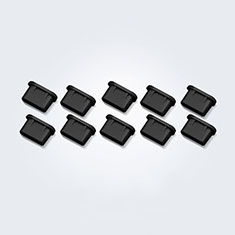 Bouchon Anti-poussiere USB-C Jack Type-C Universel 10PCS H01 pour Oppo A79 5G Noir