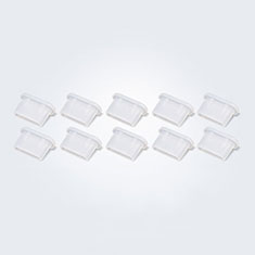 Bouchon Anti-poussiere USB-C Jack Type-C Universel 10PCS H01 pour Apple iPhone 15 Plus Blanc