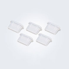 Bouchon Anti-poussiere USB-C Jack Type-C Universel 5PCS H01 pour Samsung Galaxy S3 i9300 Blanc