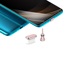 Bouchon Anti-poussiere USB-C Jack Type-C Universel H03 pour Huawei Mate 20 X Or Rose