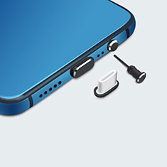Bouchon Anti-poussiere USB-C Jack Type-C Universel H05 pour Huawei Mate 30 Lite Noir