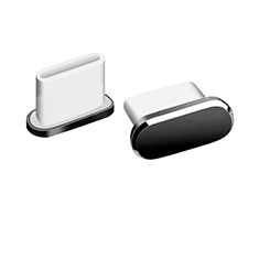 Bouchon Anti-poussiere USB-C Jack Type-C Universel H06 pour Apple iPhone 15 Pro Max Noir