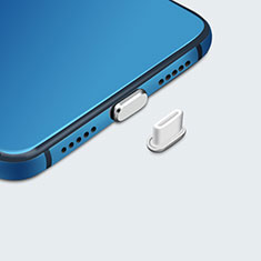 Bouchon Anti-poussiere USB-C Jack Type-C Universel H07 pour Xiaomi Poco X3 NFC Argent