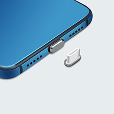 Bouchon Anti-poussiere USB-C Jack Type-C Universel H07 pour Huawei Y8p Gris Fonce