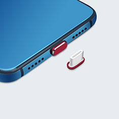 Bouchon Anti-poussiere USB-C Jack Type-C Universel H07 pour Huawei Mate 20 Lite Rouge