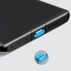Bouchon Anti-poussiere USB-C Jack Type-C Universel H08 pour Oneplus 8 Pro Bleu