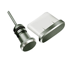 Bouchon Anti-poussiere USB-C Jack Type-C Universel H09 pour Wiko Slide Noir