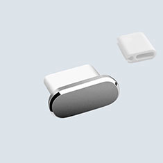 Bouchon Anti-poussiere USB-C Jack Type-C Universel H10 pour Xiaomi Redmi Note 12 Explorer Gris Fonce