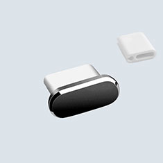 Bouchon Anti-poussiere USB-C Jack Type-C Universel H10 pour Huawei Nova Young Noir