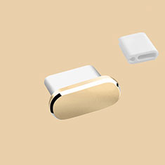 Bouchon Anti-poussiere USB-C Jack Type-C Universel H10 pour Apple iPhone 15 Plus Or