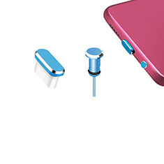 Bouchon Anti-poussiere USB-C Jack Type-C Universel H12 pour Oppo Find X7 Ultra 5G Bleu