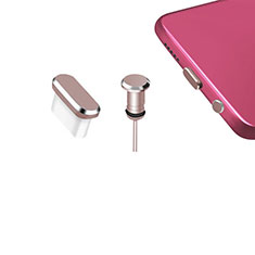 Bouchon Anti-poussiere USB-C Jack Type-C Universel H12 pour Apple iPhone 15 Plus Or Rose