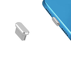 Bouchon Anti-poussiere USB-C Jack Type-C Universel H13 pour Samsung Galaxy M04 Argent