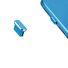 Bouchon Anti-poussiere USB-C Jack Type-C Universel H13 pour Apple iPhone 15 Plus Bleu