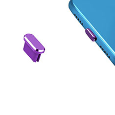 Bouchon Anti-poussiere USB-C Jack Type-C Universel H13 pour Apple iPhone 15 Plus Violet