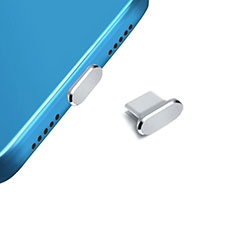 Bouchon Anti-poussiere USB-C Jack Type-C Universel H14 pour Xiaomi Pocophone F1 Argent
