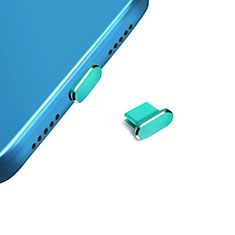 Bouchon Anti-poussiere USB-C Jack Type-C Universel H14 pour Apple iPhone 15 Plus Vert
