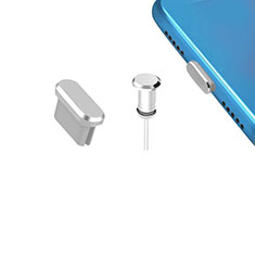 Bouchon Anti-poussiere USB-C Jack Type-C Universel H15 pour Xiaomi Redmi Note 12 Explorer Argent