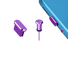 Bouchon Anti-poussiere USB-C Jack Type-C Universel H15 pour Apple iPhone 15 Plus Violet