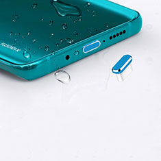 Bouchon Anti-poussiere USB-C Jack Type-C Universel H16 pour Samsung Galaxy J7 2018 J737 Bleu