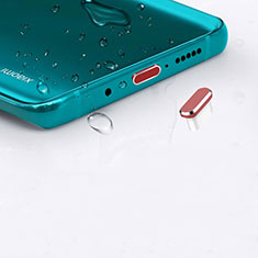 Bouchon Anti-poussiere USB-C Jack Type-C Universel H16 pour Apple iPhone 15 Plus Rouge