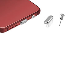 Bouchon Anti-poussiere USB-C Jack Type-C Universel H17 pour Xiaomi Redmi Note 12 Explorer Argent