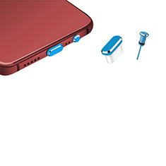 Bouchon Anti-poussiere USB-C Jack Type-C Universel H17 pour Motorola Moto G9 Plus Bleu