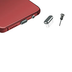 Bouchon Anti-poussiere USB-C Jack Type-C Universel H17 pour Huawei Honor Play 8C Gris Fonce