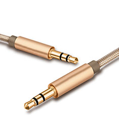 Cable Auxiliaire Audio Stereo Jack 3.5mm Male vers Male A01 pour Huawei Honor MagicBook 15 Or