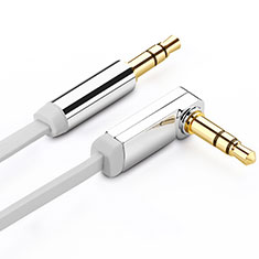 Cable Auxiliaire Audio Stereo Jack 3.5mm Male vers Male A02 Blanc