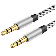 Cable Auxiliaire Audio Stereo Jack 3.5mm Male vers Male A06 pour Apple MacBook Air 11 Argent