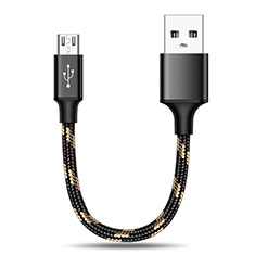 Cable Micro USB Android Universel 25cm S02 pour Oppo Reno10 Pro+ Plus 5G Noir