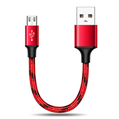 Cable Micro USB Android Universel 25cm S02 pour Huawei MediaPad M3 Lite 10.1 BAH-W09 Rouge