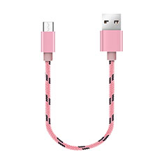 Cable Micro USB Android Universel 25cm S05 pour Oneplus 12R 5G Rose
