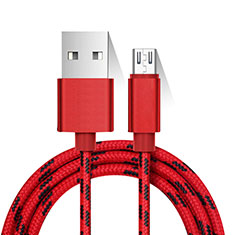 Cable Micro USB Android Universel M01 pour Samsung Galaxy Xcover 2 S7710 Rouge