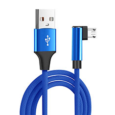 Cable Micro USB Android Universel M04 pour Oppo A73 5G Bleu